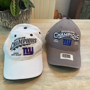 NFL Division Champions Caps - White and Gray GIANTS NEW